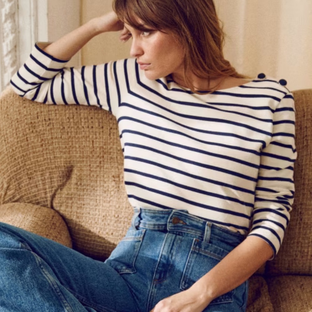 Sezane Colette marinière - Breton striped cotton shirt